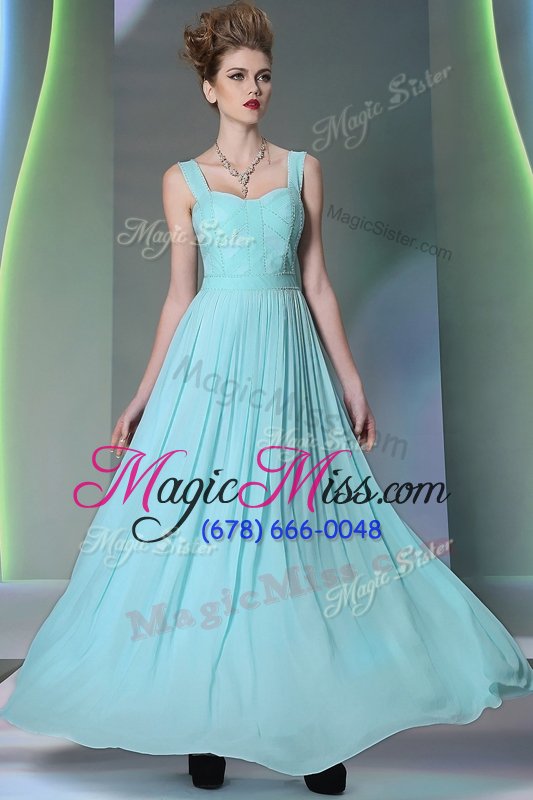 wholesale best selling sleeveless zipper floor length beading dress for prom