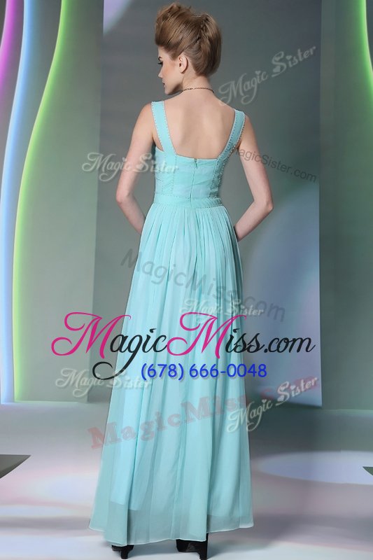 wholesale best selling sleeveless zipper floor length beading dress for prom
