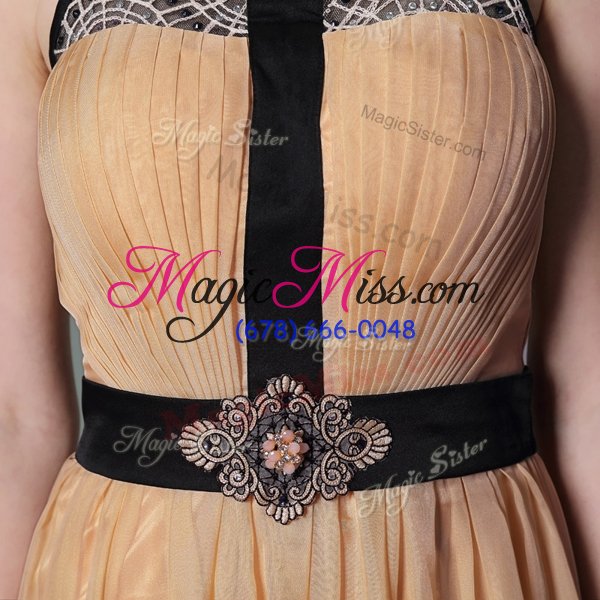 wholesale traditional peach square zipper appliques military ball dresses for women sleeveless