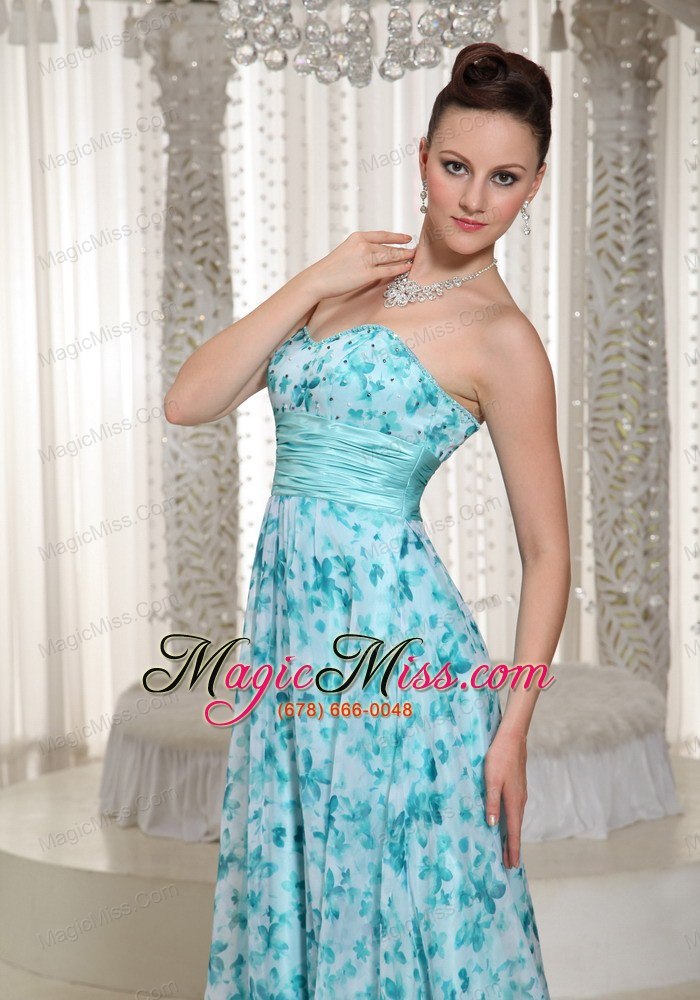 wholesale 2013 empire printing prom dress for formal with sweetheart floor-length