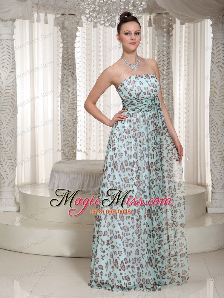 wholesale 2013 multi-color empire leopard strapless prom dress