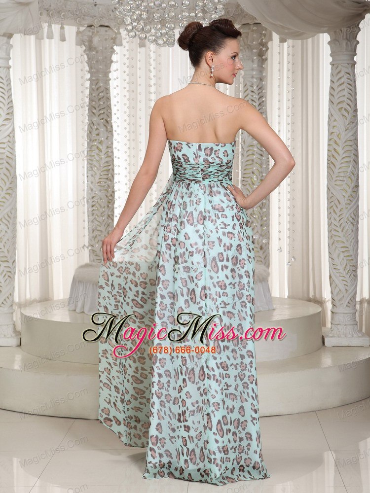 wholesale 2013 multi-color empire leopard strapless prom dress