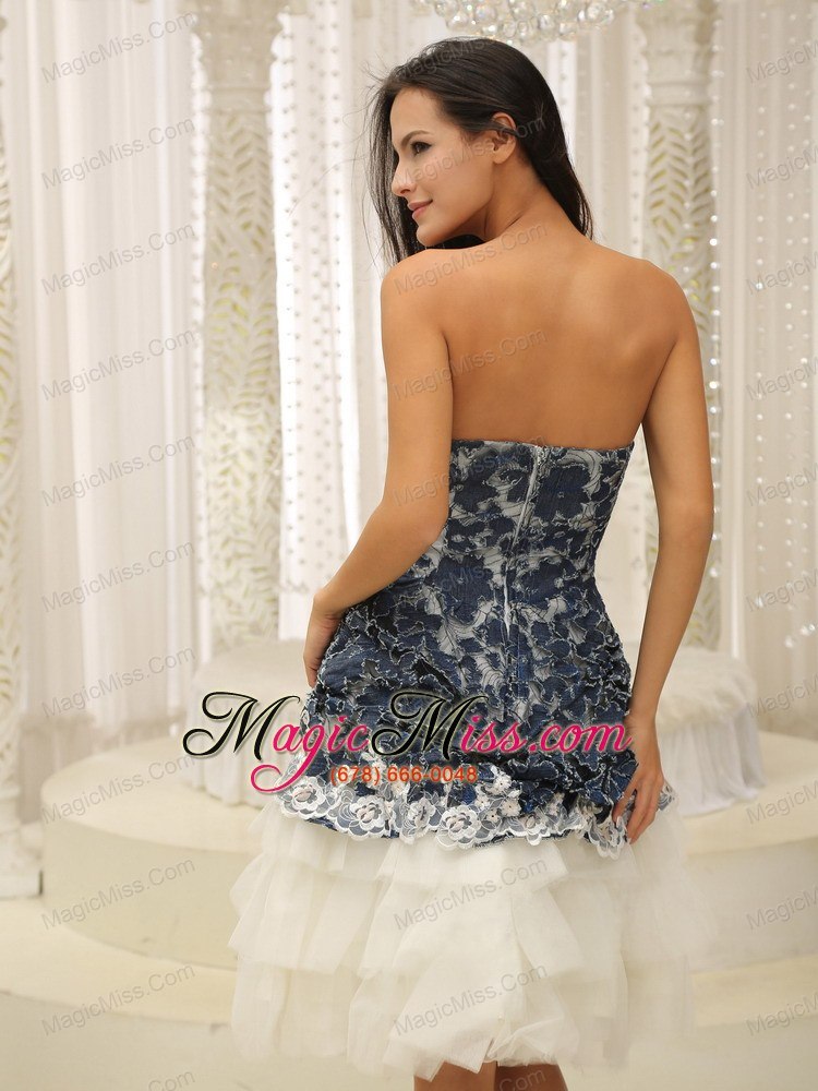 wholesale tulle custom made appliques decorate waist for knee-length prom / cocktail dress