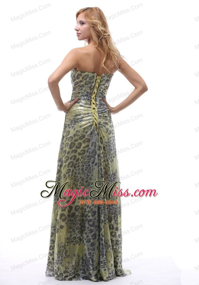 wholesale unique leopard strapless prom dress lace-up for custom made in andover