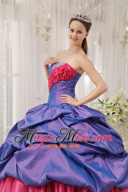 wholesale exclusive ball gown strapless floor-length beading quinceanera dress
