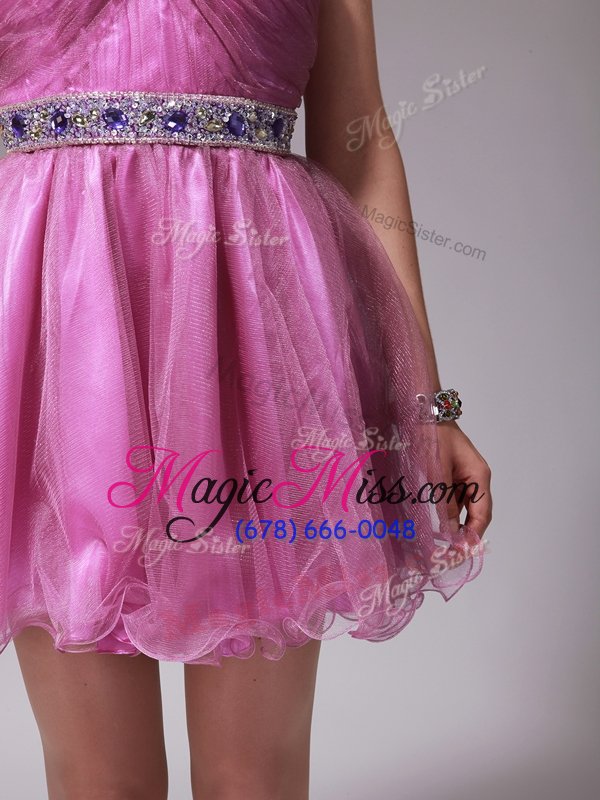 wholesale amazing halter top sleeveless zipper prom gown lavender organza