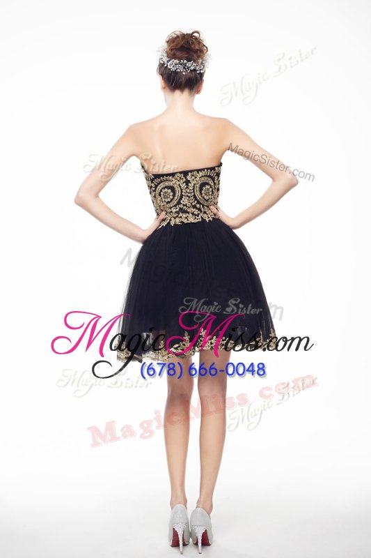 wholesale inexpensive black sweetheart neckline beading and lace prom dress sleeveless side zipper