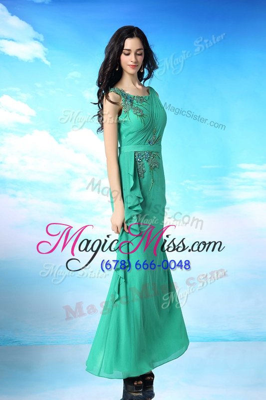 wholesale admirable sleeveless beading and appliques zipper evening wear