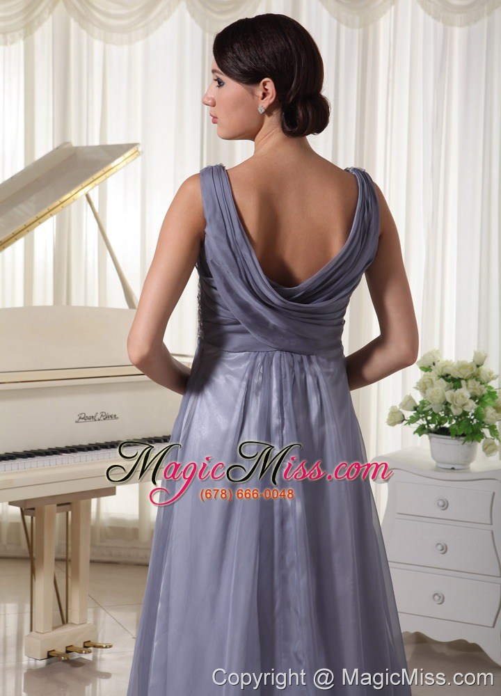 wholesale grey sequins v-neck brush train evening / prom dress for prom party
