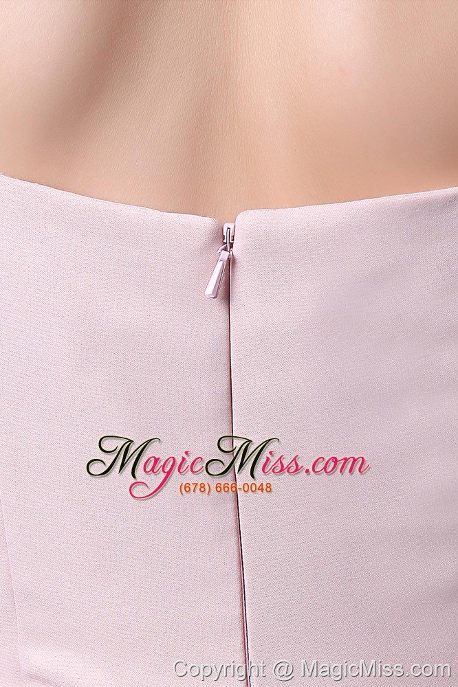 wholesale baby pink column spaghetti straps prom dress floor-length chiffon