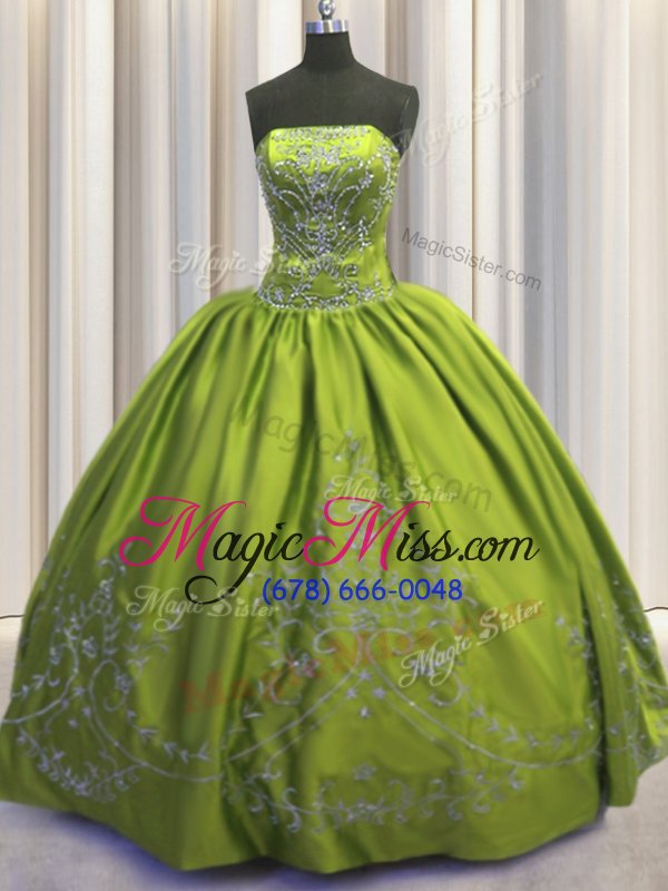 wholesale latest sleeveless lace up floor length beading and embroidery sweet 16 quinceanera dress