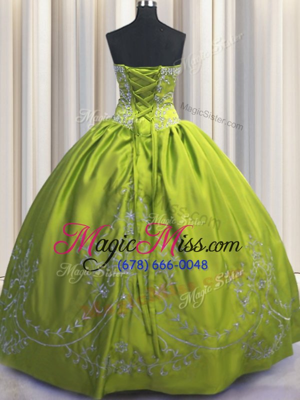wholesale latest sleeveless lace up floor length beading and embroidery sweet 16 quinceanera dress