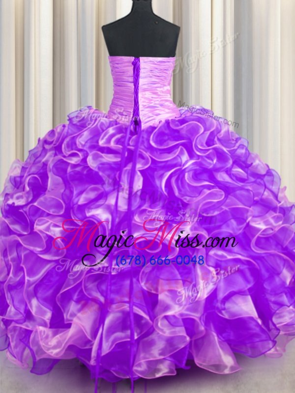 wholesale glorious sleeveless lace up floor length beading and ruffles 15 quinceanera dress
