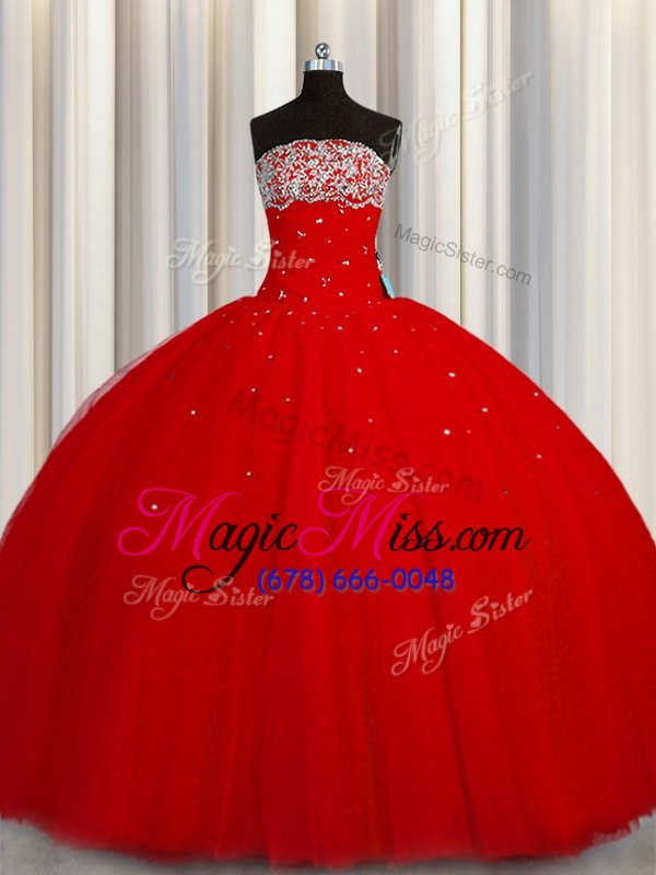 wholesale excellent puffy skirt black sleeveless floor length beading and sequins lace up quinceanera dresses