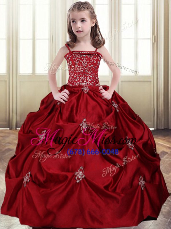 wholesale sumptuous strapless sleeveless taffeta sweet 16 dresses embroidery and pick ups lace up