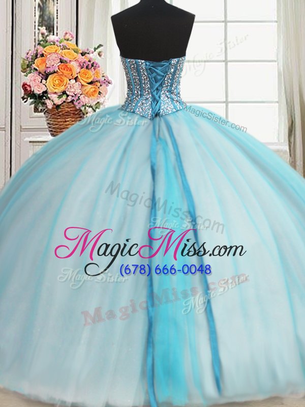 wholesale visible boning beaded bodice multi-color sleeveless beading and ruffled layers floor length quinceanera dresses