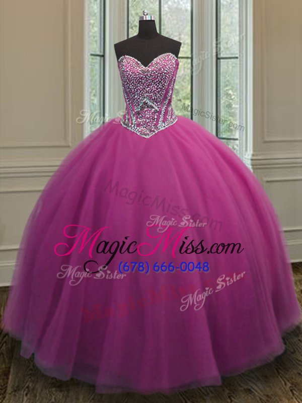 wholesale dynamic lilac sleeveless beading floor length sweet 16 dresses