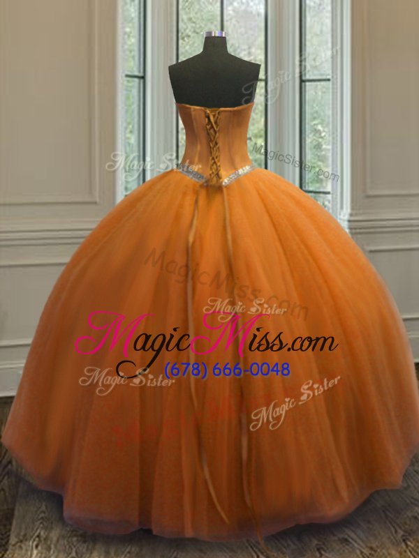 wholesale modest sleeveless beading lace up quinceanera dress