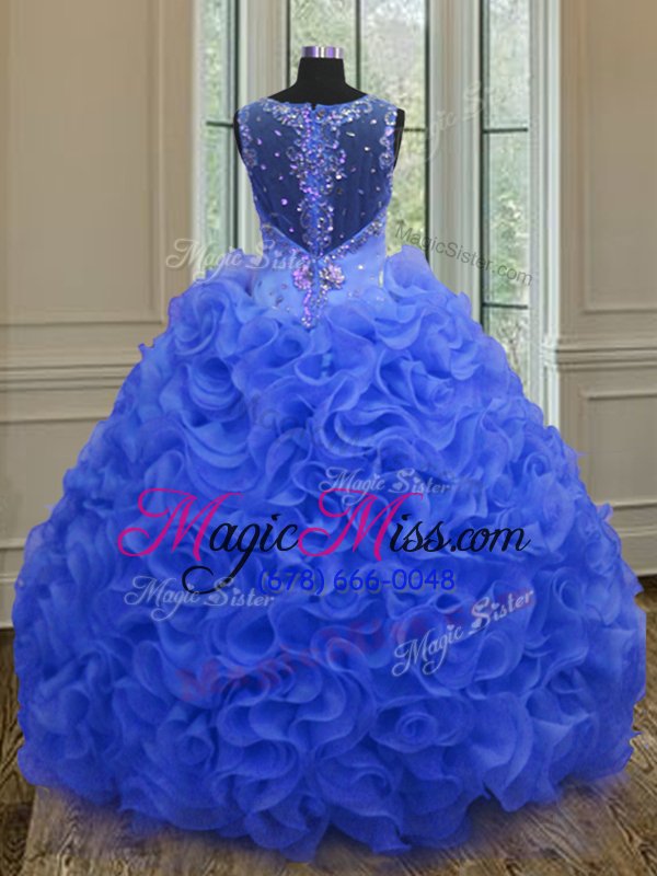 wholesale fantastic floor length royal blue 15 quinceanera dress straps sleeveless zipper