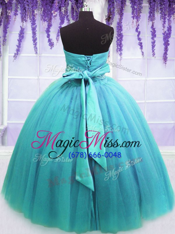 wholesale clearance belt 15 quinceanera dress blue lace up sleeveless floor length