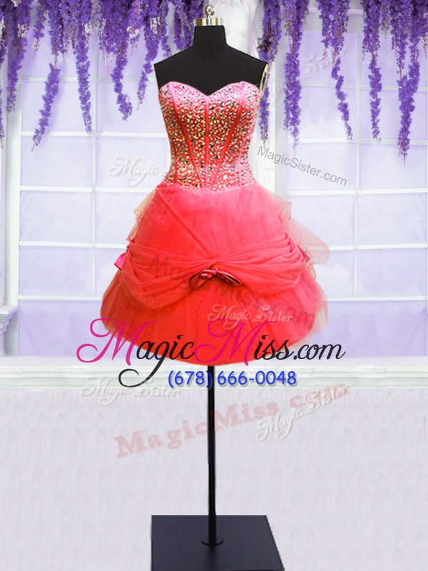 wholesale adorable three piece tulle sleeveless floor length sweet 16 quinceanera dress and beading and bowknot