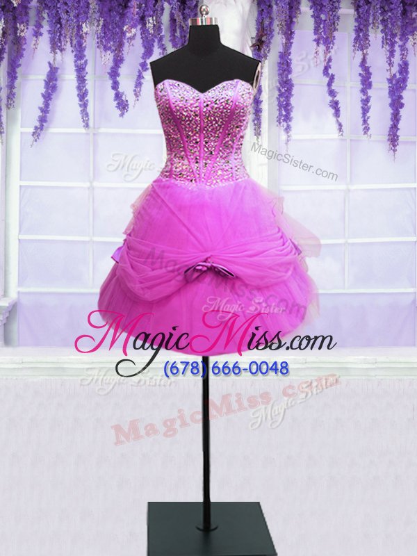 wholesale sexy three piece lilac sleeveless tulle lace up sweet 16 dress for military ball and sweet 16 and quinceanera