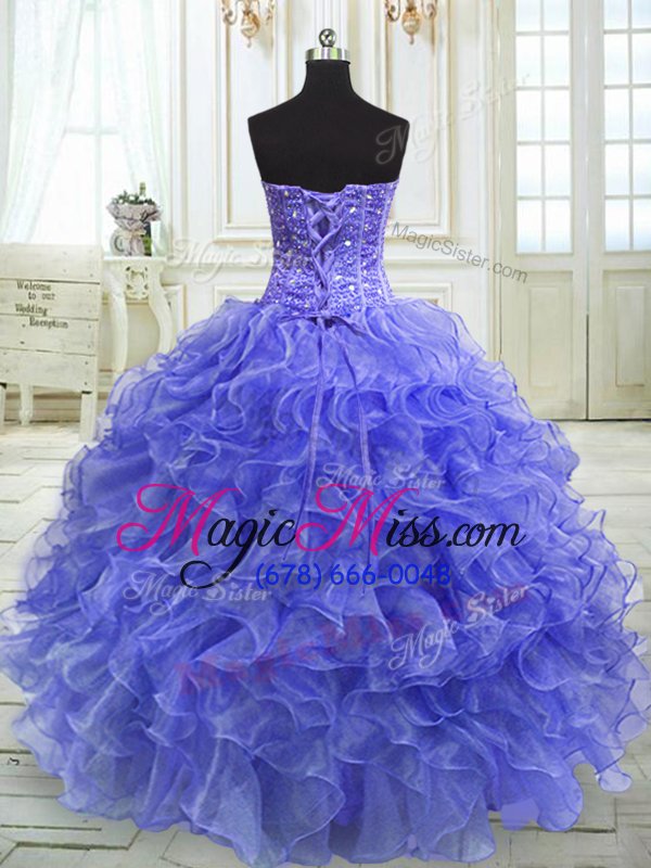 wholesale exquisite floor length purple quinceanera gown sweetheart sleeveless lace up
