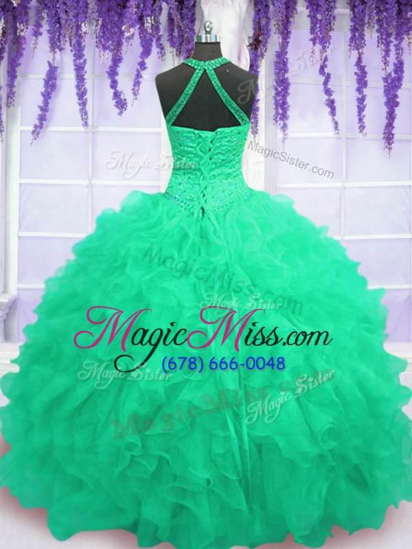 wholesale great sleeveless beading and ruffles lace up sweet 16 quinceanera dress