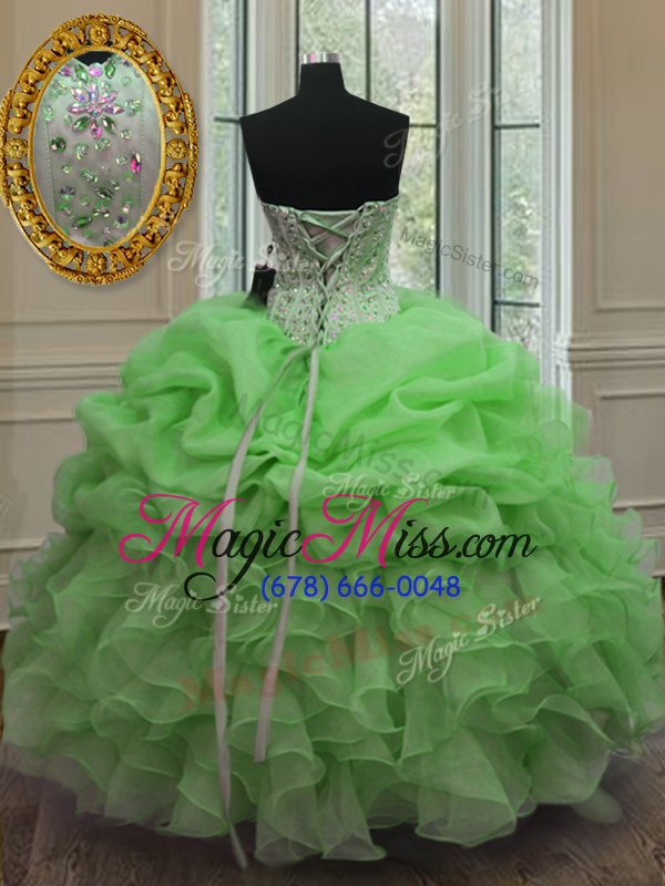 wholesale new style floor length lace up vestidos de quinceanera for military ball and sweet 16 and quinceanera with beading and ruffles and pick ups