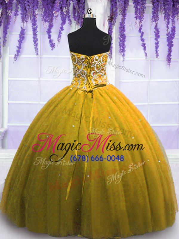 wholesale sleeveless beading lace up quince ball gowns