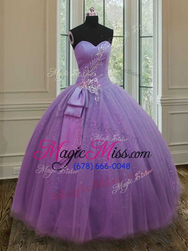 wholesale low price floor length lilac 15th birthday dress sweetheart sleeveless lace up