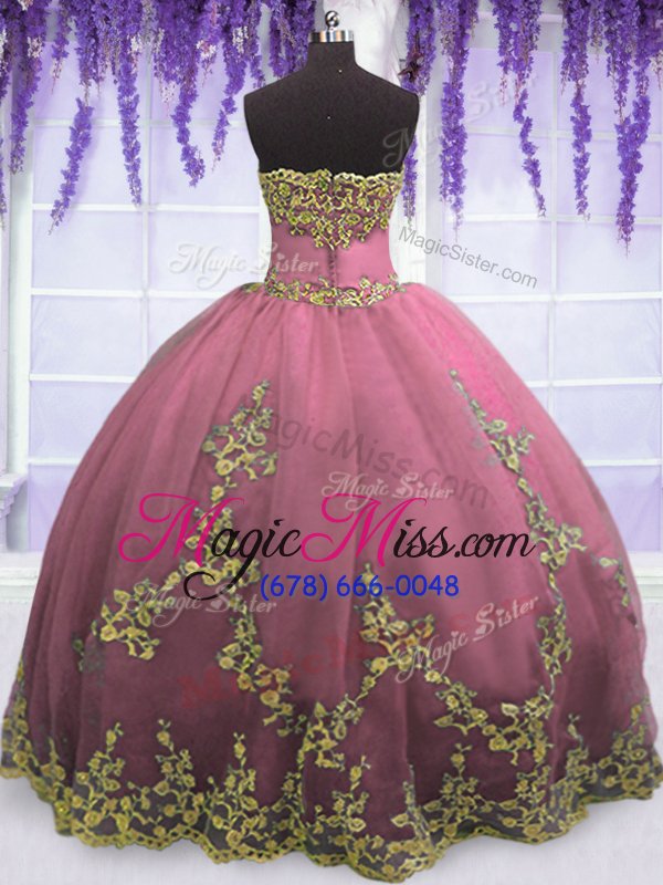 wholesale stunning appliques sweet 16 dress lilac zipper sleeveless floor length