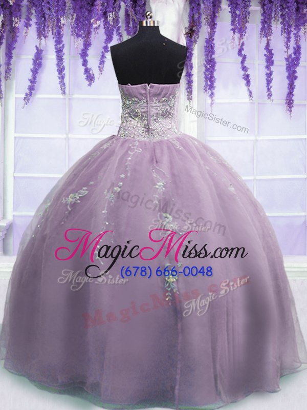 wholesale suitable organza sleeveless floor length quinceanera dresses and beading