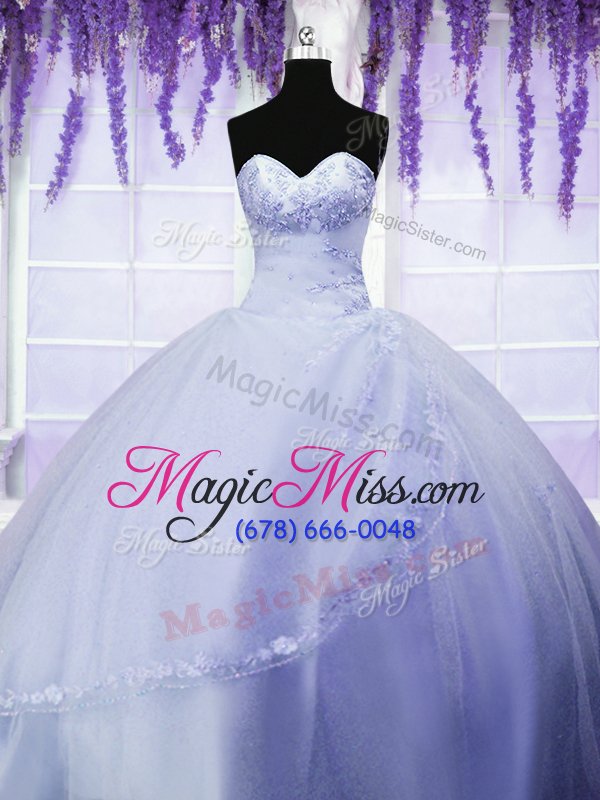 wholesale dazzling purple sweetheart neckline appliques sweet 16 quinceanera dress sleeveless lace up