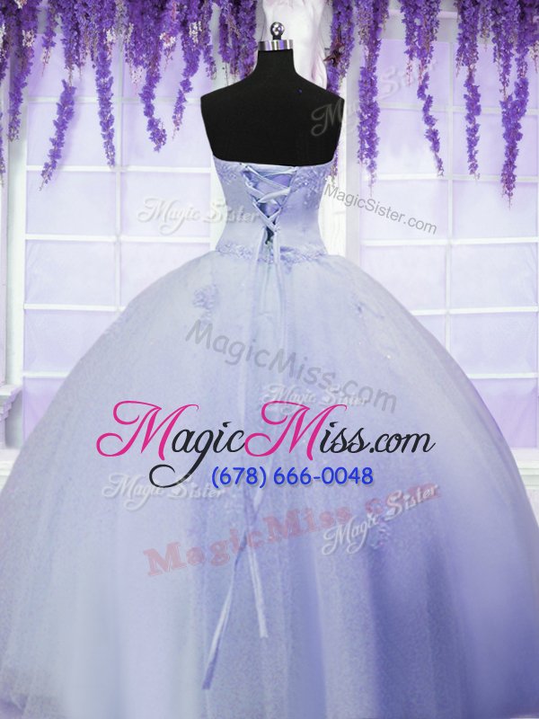wholesale dazzling purple sweetheart neckline appliques sweet 16 quinceanera dress sleeveless lace up
