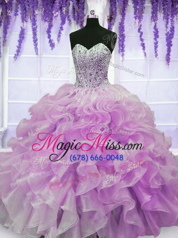 wholesale vintage floor length ball gowns sleeveless lilac ball gown prom dress zipper