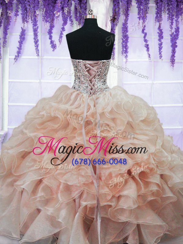 wholesale colorful sleeveless beading and ruffles lace up 15 quinceanera dress