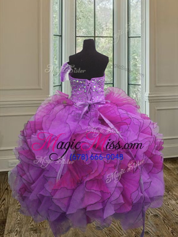 wholesale dynamic sleeveless beading and ruffles lace up quinceanera gown