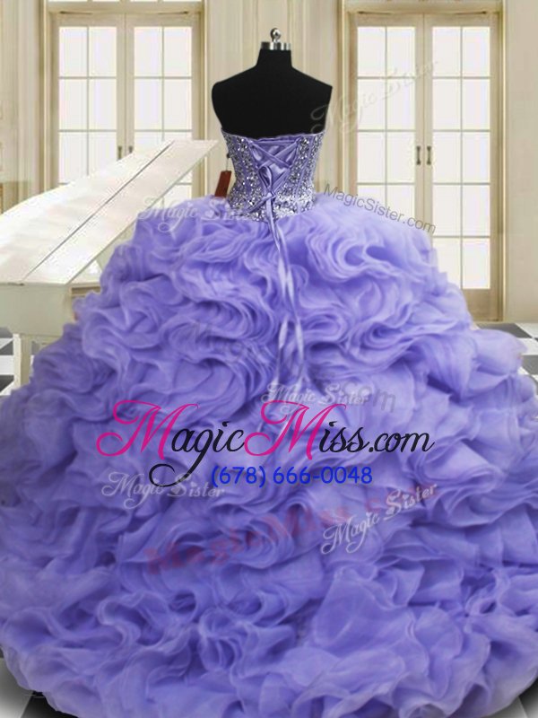 wholesale lovely lavender sweet 16 dresses sweetheart sleeveless sweep train lace up