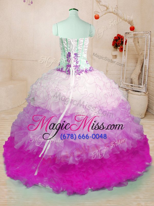 wholesale eye-catching with train multi-color vestidos de quinceanera sweetheart sleeveless brush train lace up