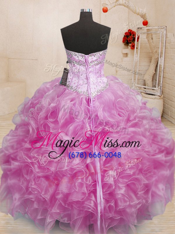 wholesale sweetheart sleeveless lace up sweet 16 quinceanera dress lilac organza