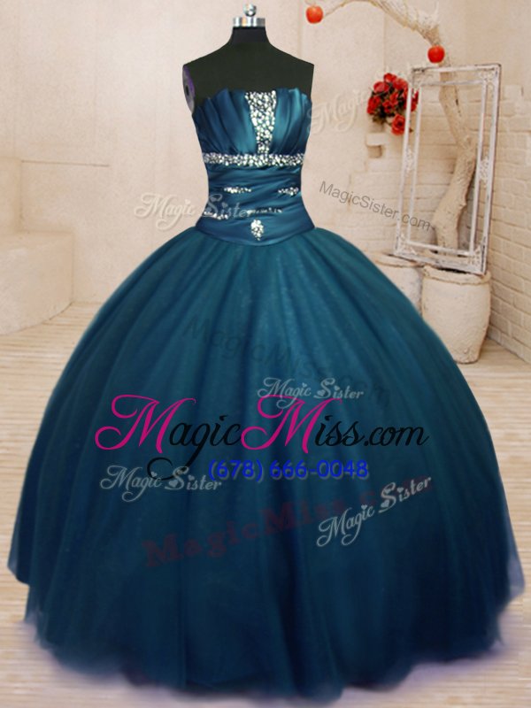 wholesale sophisticated sleeveless beading lace up sweet 16 quinceanera dress