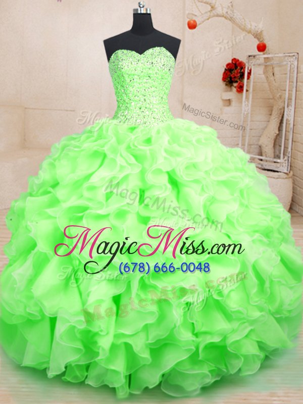 wholesale designer sleeveless organza lace up quinceanera dress for military ball and sweet 16 and quinceanera