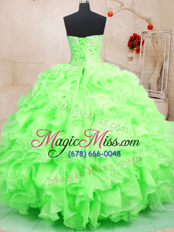 wholesale designer sleeveless organza lace up quinceanera dress for military ball and sweet 16 and quinceanera