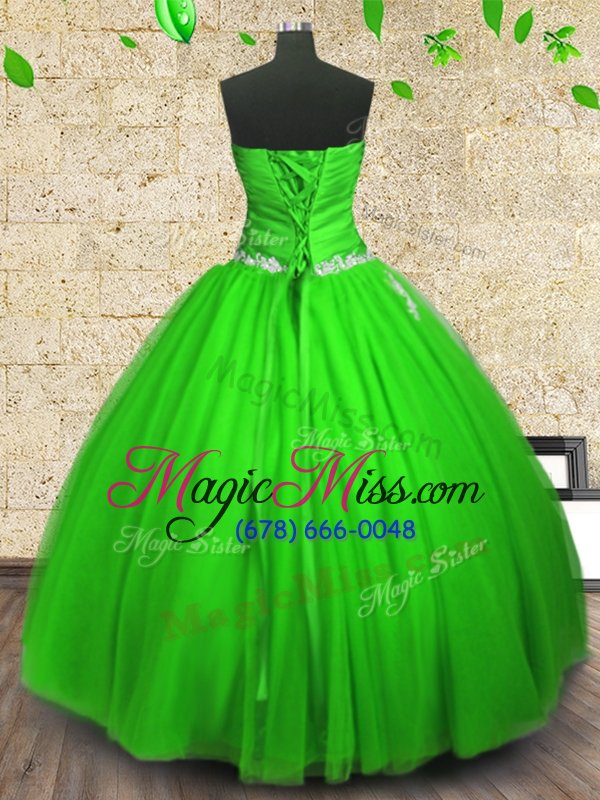 wholesale chic sleeveless tulle lace up quinceanera gowns for military ball and sweet 16 and quinceanera