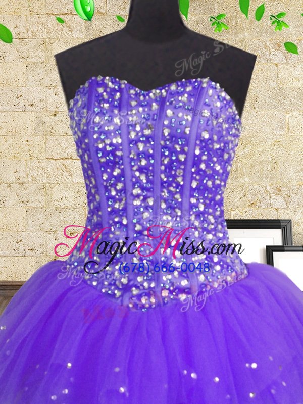 wholesale tulle sweetheart sleeveless lace up sequins quinceanera gowns in multi-color