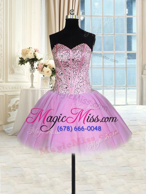 wholesale affordable three piece floor length lace up quinceanera gowns lilac and in for military ball and sweet 16 and quinceanera with beading