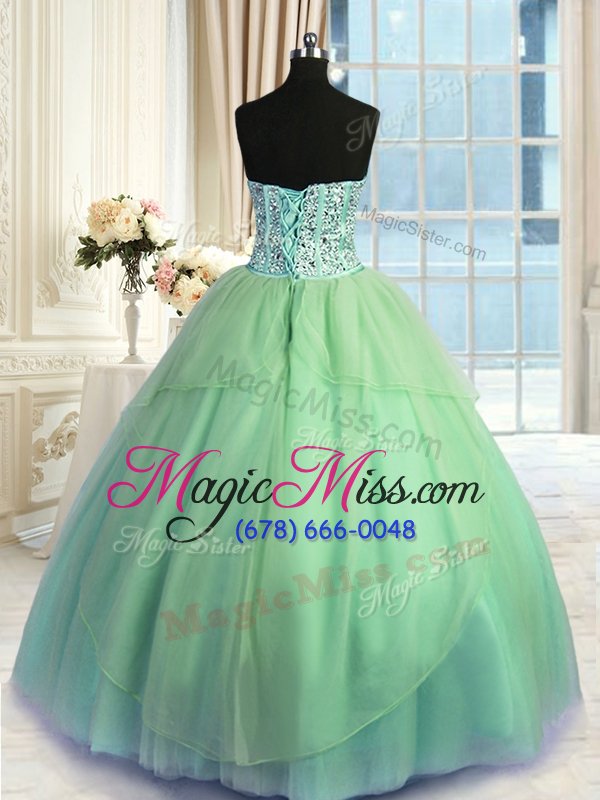 wholesale great three piece lace up sweetheart beading vestidos de quinceanera tulle sleeveless