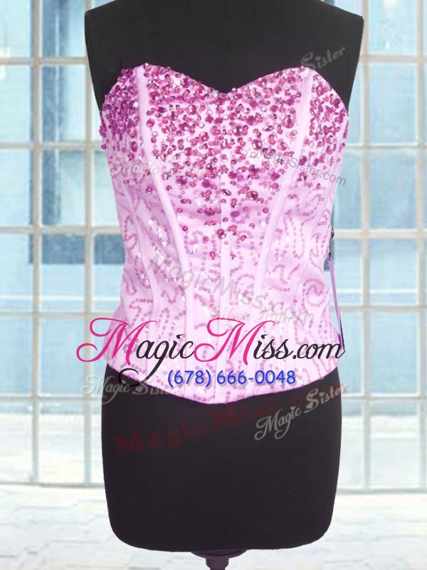 wholesale stunning lilac sweetheart neckline beading and ruffles sweet 16 dress sleeveless lace up