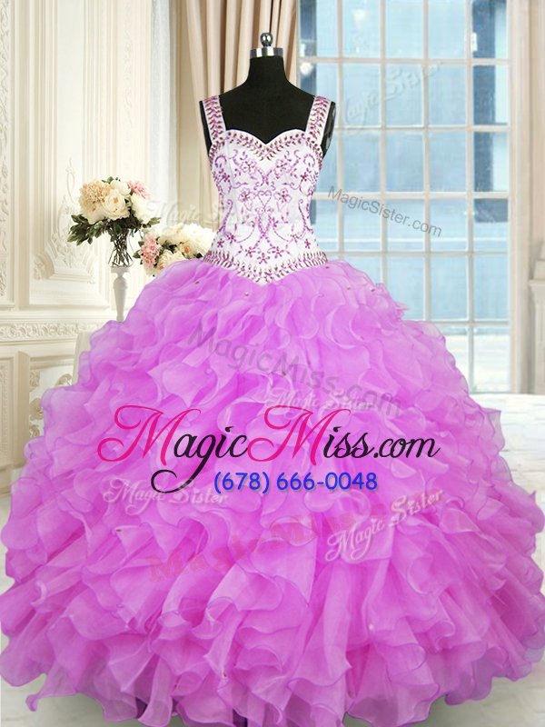 wholesale stylish floor length ball gowns sleeveless lilac sweet 16 dress lace up